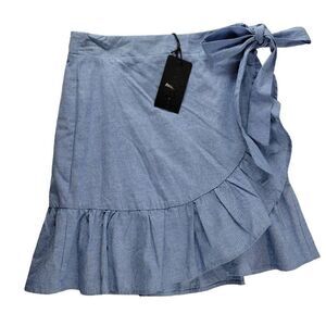 Gibson look  wrap Ruffled Mini Skirt Small
